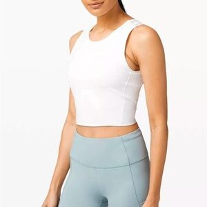 Lululemon Femme Force Crop Tank size 4 White